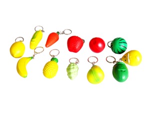 pu发泡玩具  水果钥匙扣挂件类减压中弹球详情图2