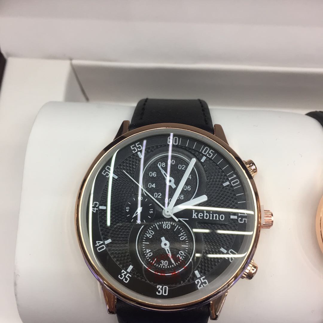 情侣手表一对韩版潮流时尚情侣表 创意防水简约学生手表男表女表黑色产品图