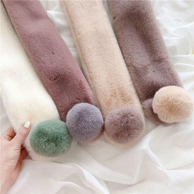 Women's Fashion Trend Casual Everything Winter Warm Imitation Fur Bib Specification drawing