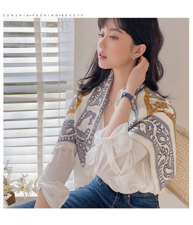 Stylish Casual Scarf Scarf Square Style Scarf Court Style Specification drawing