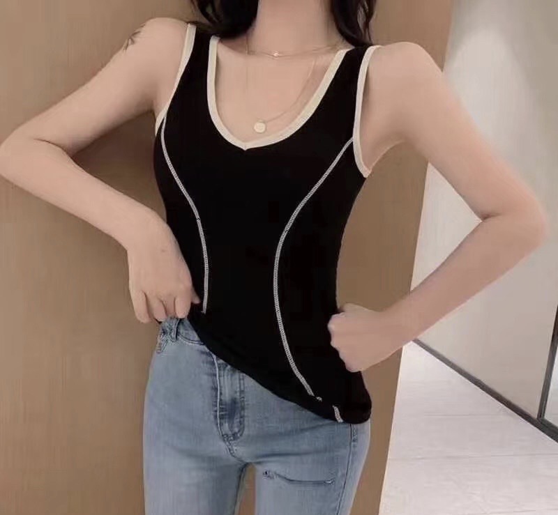 Halter Vest Women Four Seasons New Slim-Fit Bottom Shirt Solid Color Anti-Naked Underwear Korean Version Of The Shirt