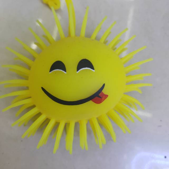 塑料表情笑脸毛毛球厂家直销细节图