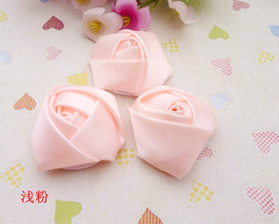 Manufacturers Direct Ribbon Camellia Ribbon Flowers Hand-Held Flower Materials Diy Hair Accessories Small Flower Handmade Accessories Bracteum Specification drawing