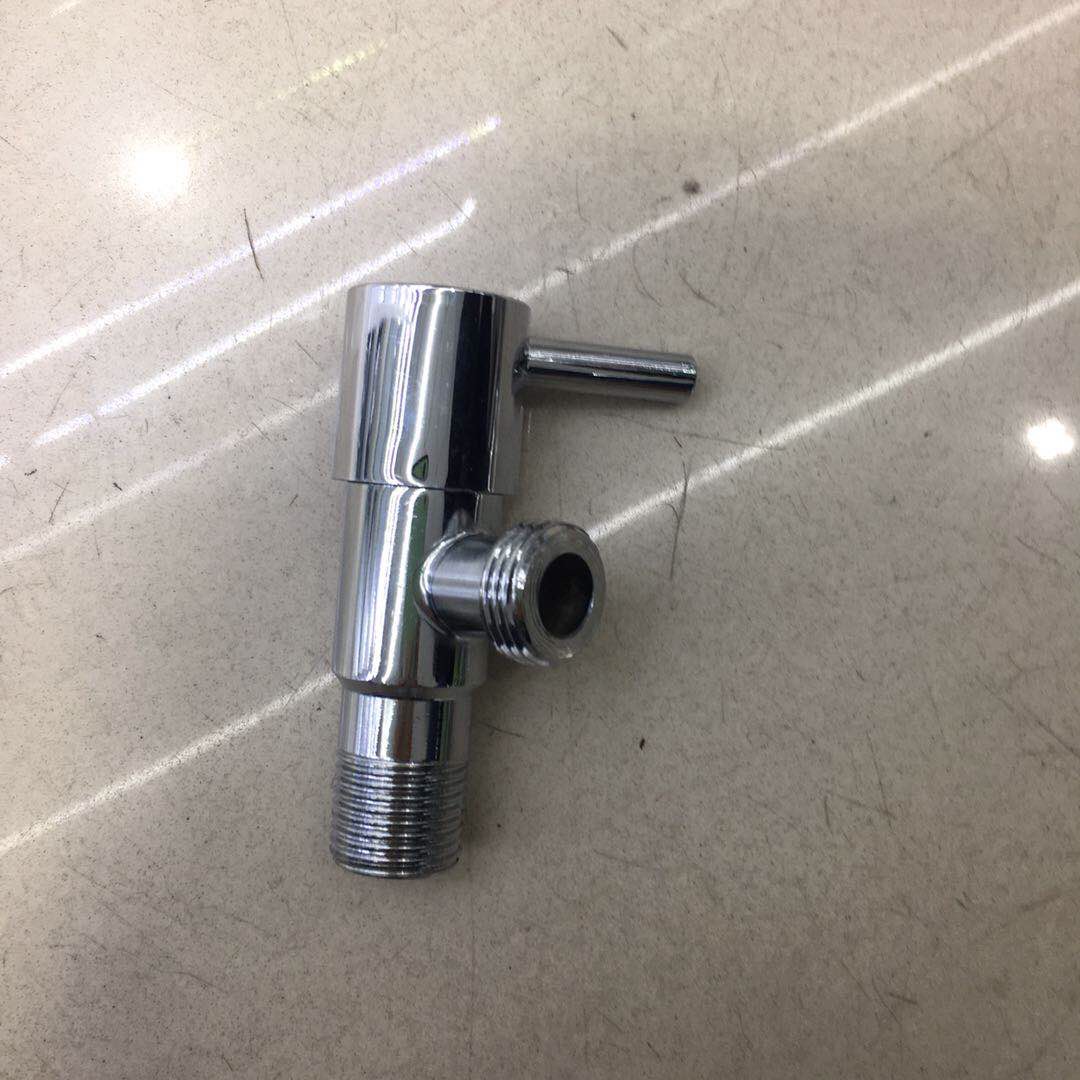 电镀三角阀马桶热水器冷热角伐开关止水阀一进二出冷热三通八字阀
