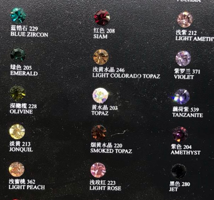 Swarovski rhinestone nail art with a pointed bottom and Austrian rhinestone Specification image