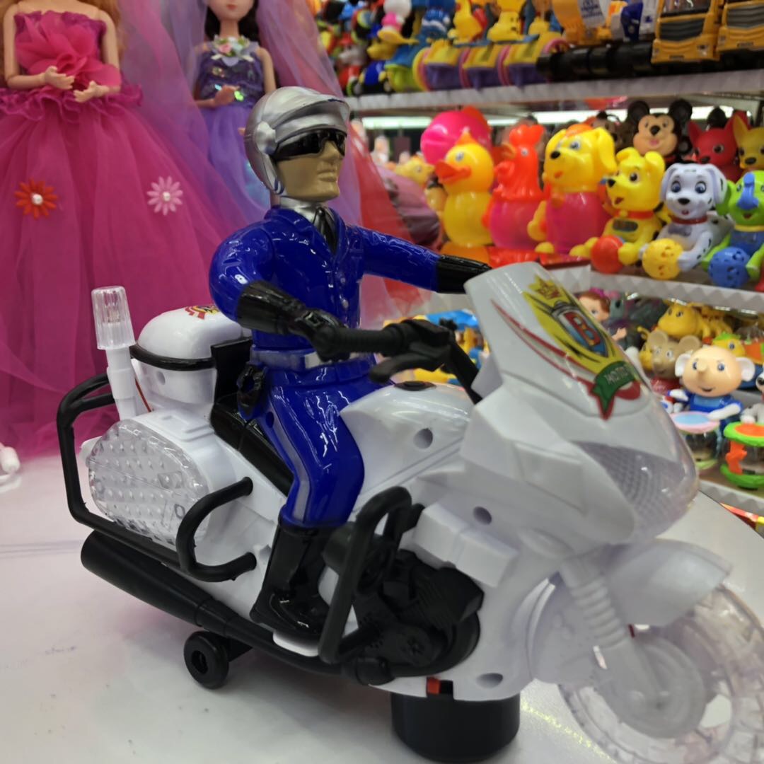 Electric omnidirectional police, patrol police on motorcycles, electric motorcycles, lights, music, motorcycle police cars, toys