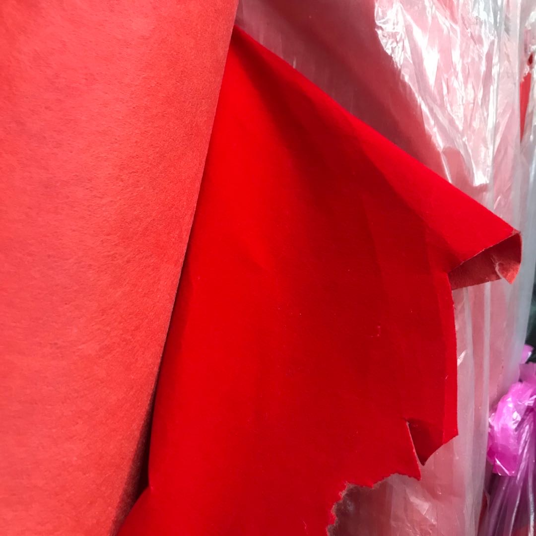 Spunlace Velvet Jewelry Box Flocking Cloth China Knot Couplet Festive Supplies Single-Sided Flocking Cloth