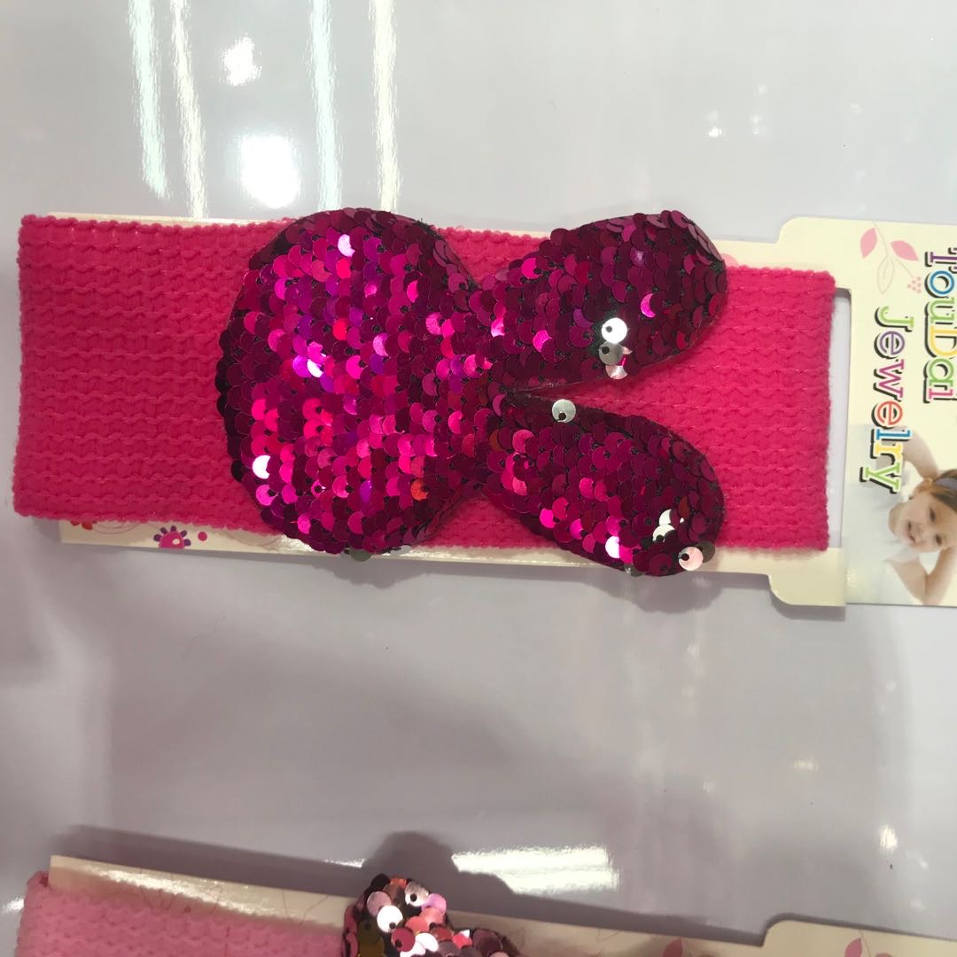 Cross-border best-selling children's hair tie accessories: Creative and simple two-color sequined little rabbit details Picture