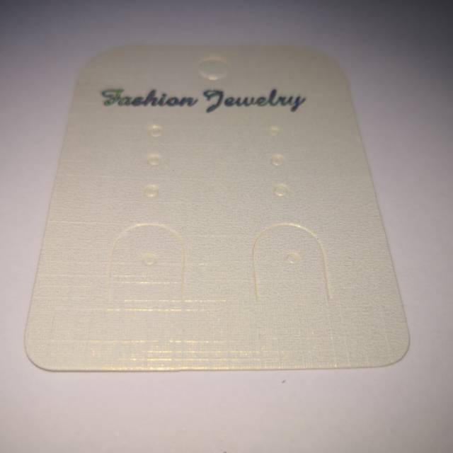 Factory direct sales of paper card accessories, customized earring card paper tags, white rectangular shapes details Picture