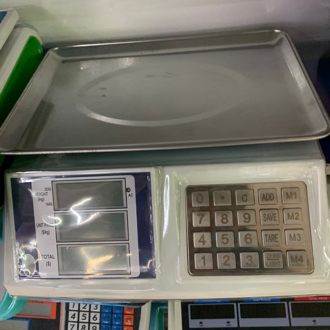 白色英文电子秤小型商用