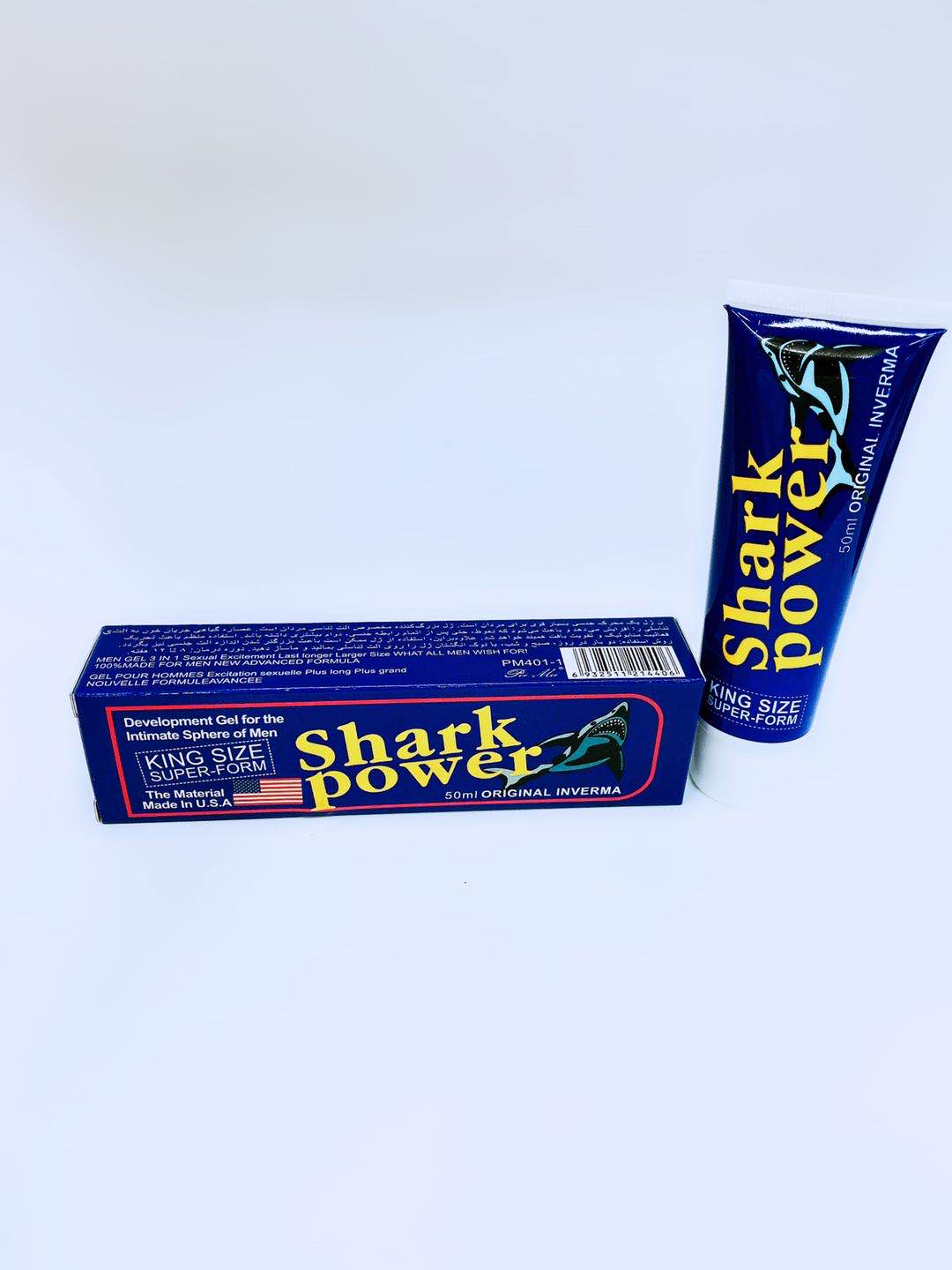 Shark power全英文阿拉伯文男用延时增大外用软膏