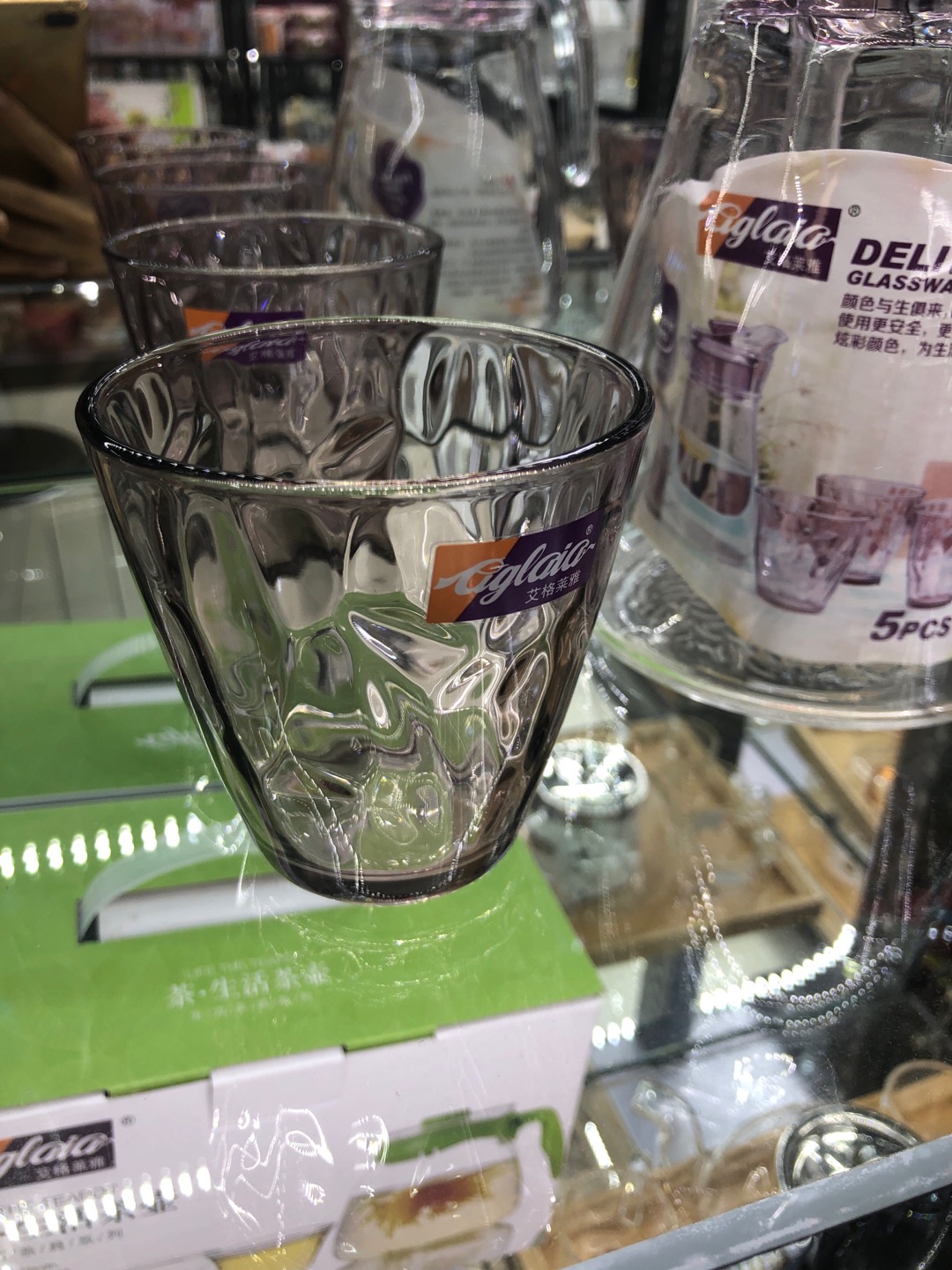 Aglaia Primary Color Glass Crystal Color Water Set Five Pieces details Picture