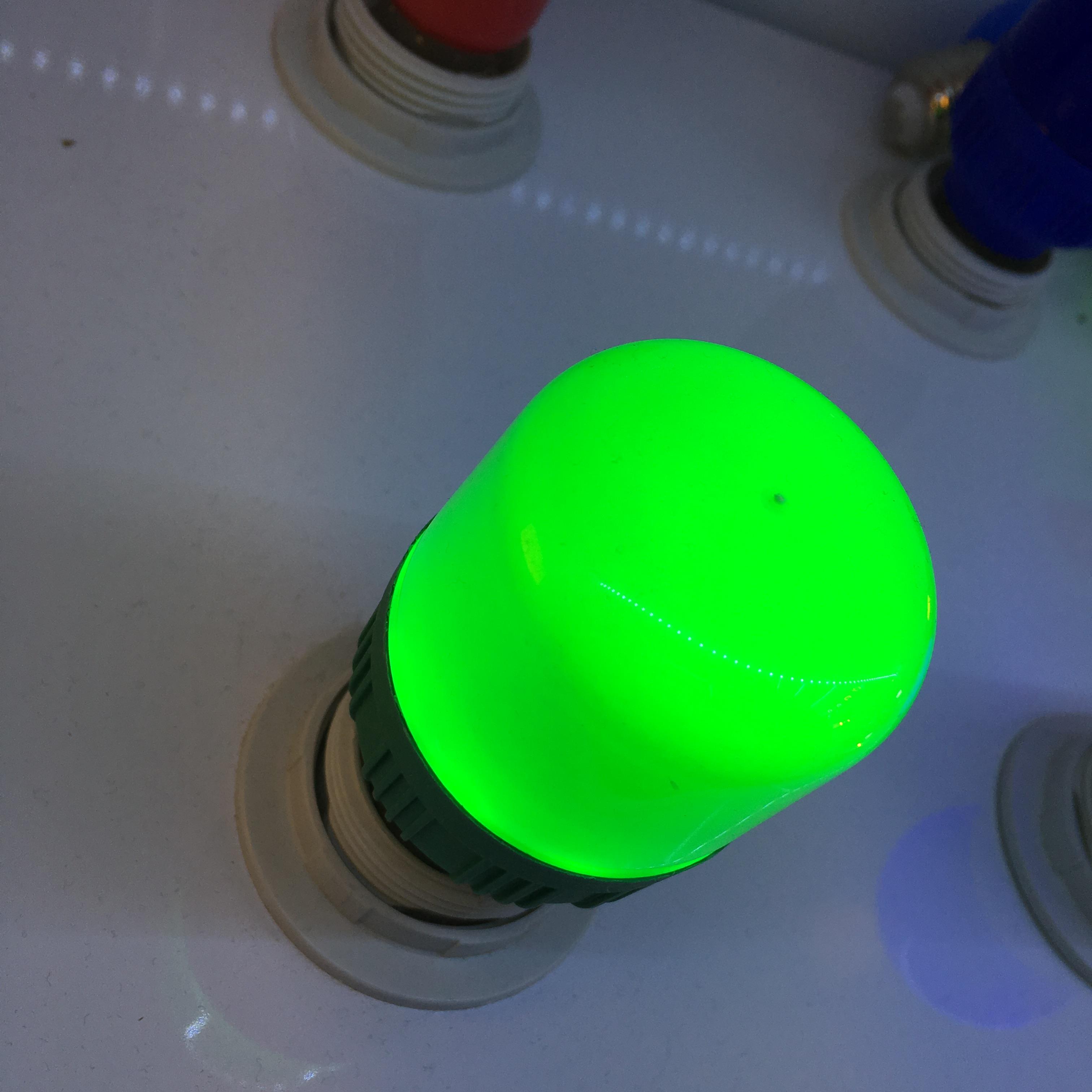 Fluorescent Green Plastic Covered Aluminum Excess Led Energy-Saving Light Bulb (Screw Bayonet) Specification drawing
