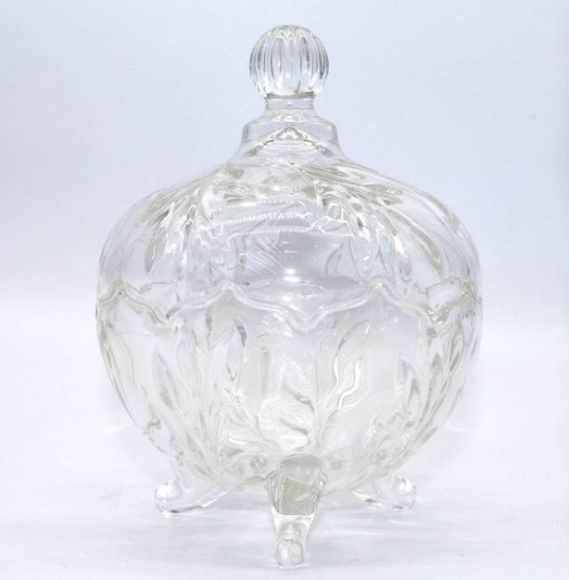 透明糖缸糖果盅带盖细节图