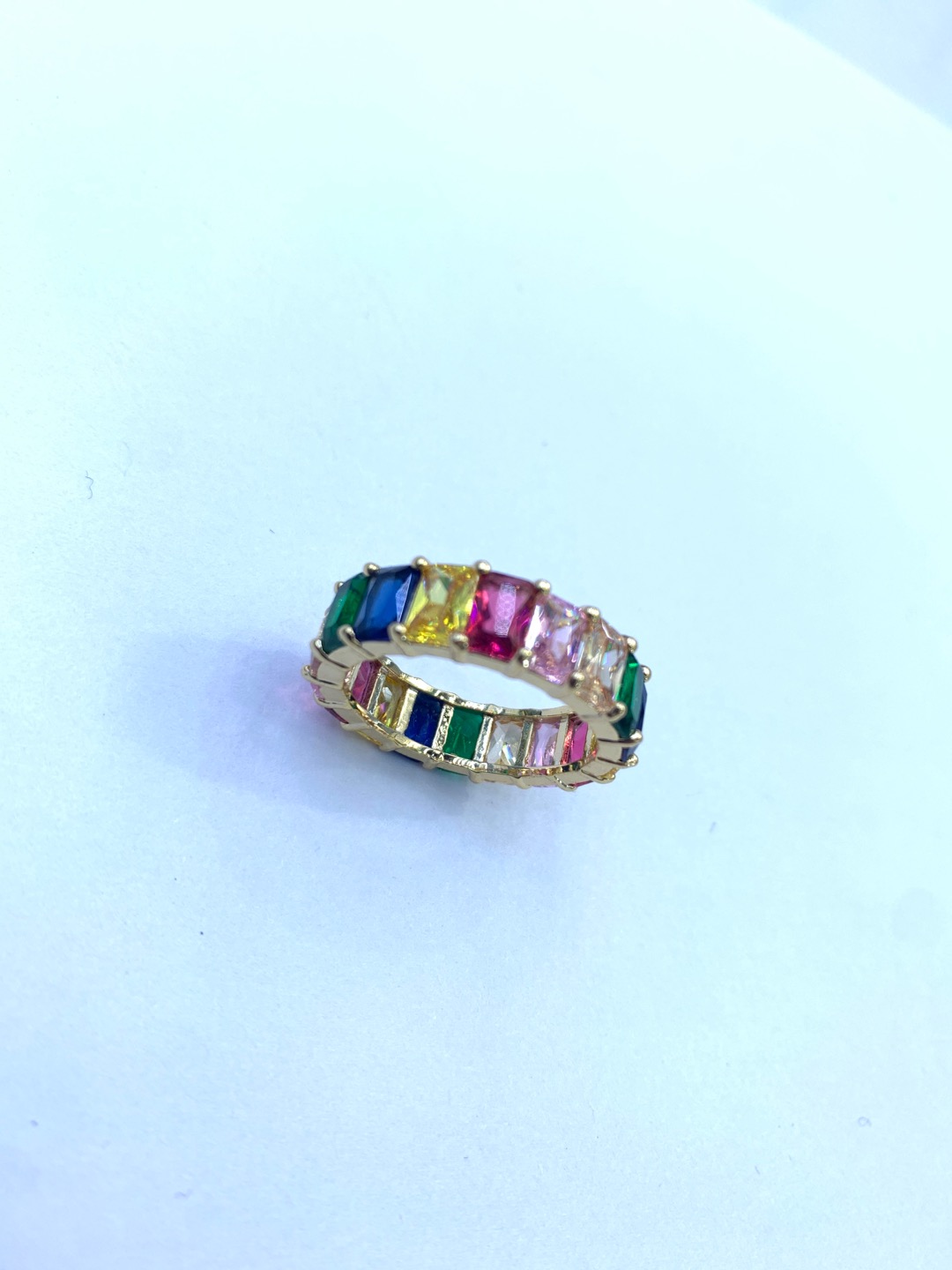Colored gemstone fashion ring for women