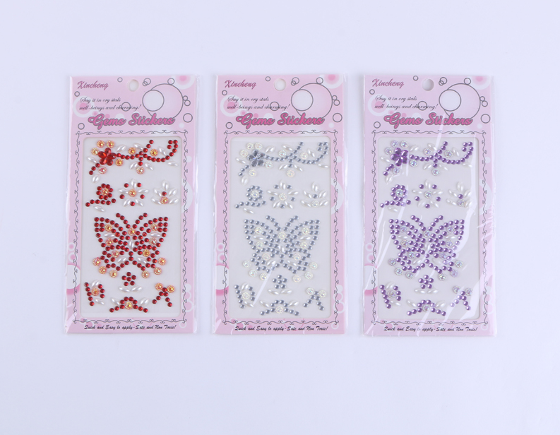 Yiwu Good Goods New Diamond Stickers Acrylic Back Glue Butterfly Stars Flowers Specification drawing