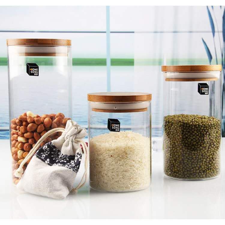 Manufacturers Wholesale Glass Sealed Jar Kitchen Seasoning Tea Multi-Grain Medicine Jar Multi-Functional Storage Jar
