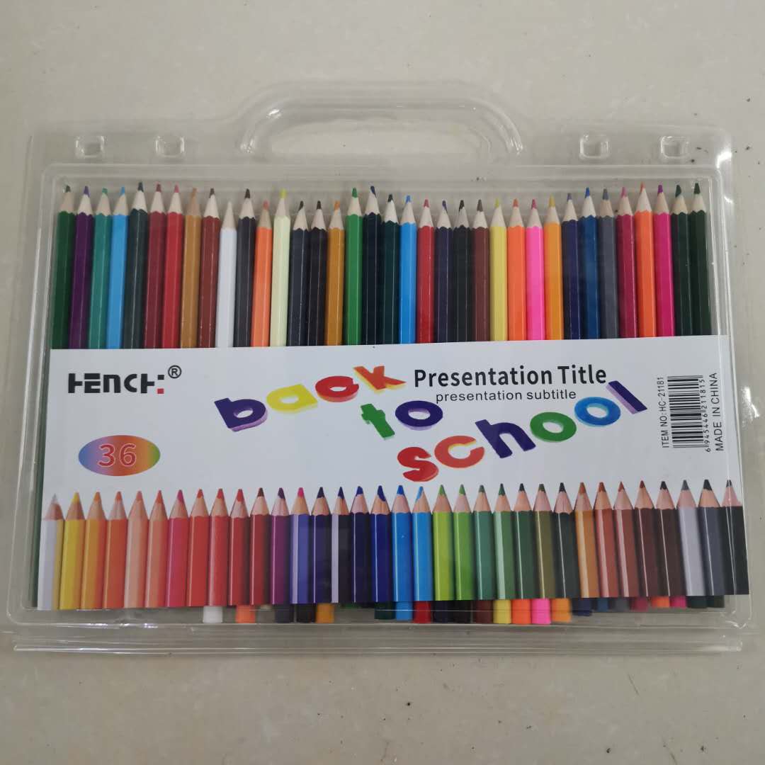 Hengchuang 36 Color Color Pen Water-Soluble Color Lead Roller Curtain Set Write Continuous Hex Bar