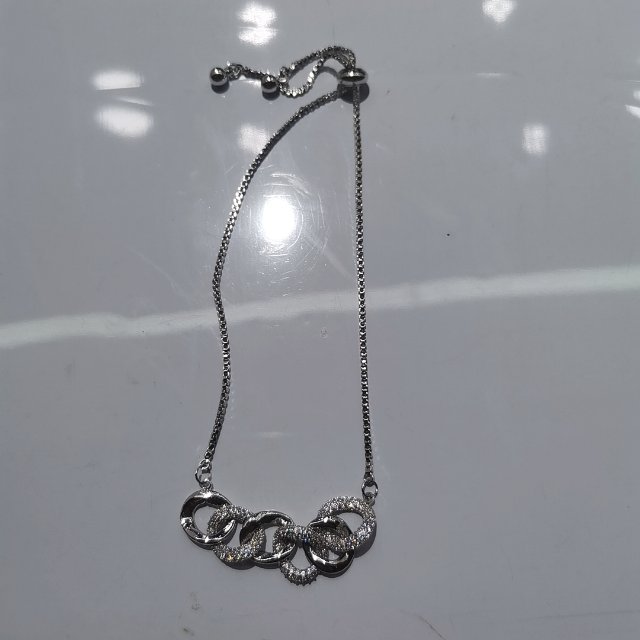 Cross-border European and American diamond necklace anti-allergic zircon telescopic necklace