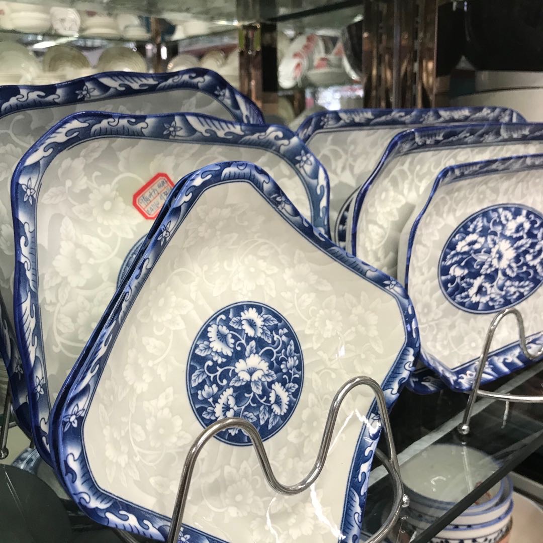 机印花盘果盘汤盘鱼盘四方盘小碟产品图