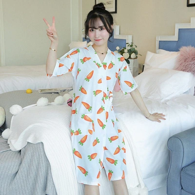 Nightgown Women Summer Cotton Pajama Day Is A Light Home Wear