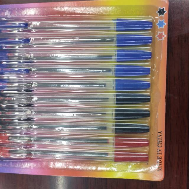 Ten Vintage Ballpoint Pens In Three Colors Specification drawing