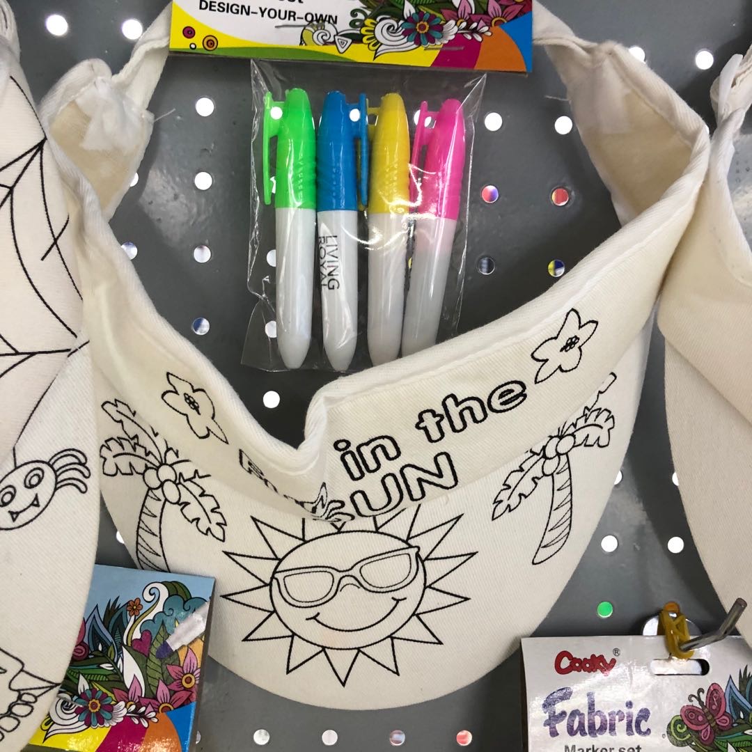 厂家直销diy儿童教学小朋友彩色图画单肩包遮阳帽可爱有趣有创意