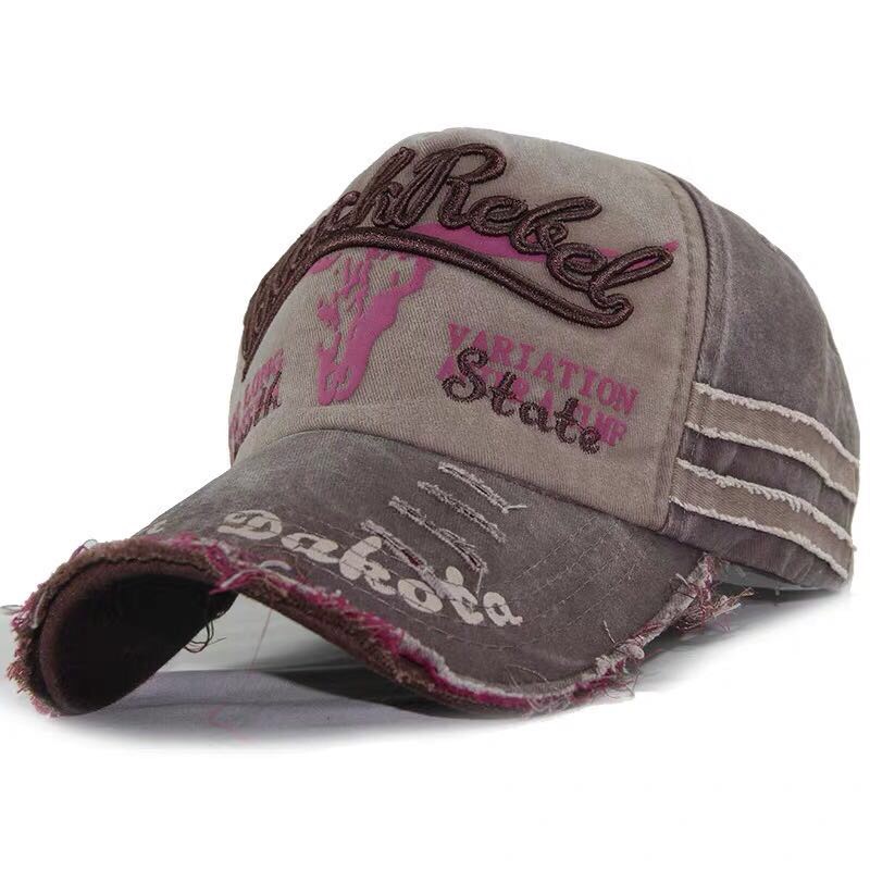 Aliexpress Baseball Cap Korean Version Of Cowboy Do Old Broken Edge Hat Grinding Edge Fishing Cap Men And Women Couples Sunscreen Cap Specification drawing