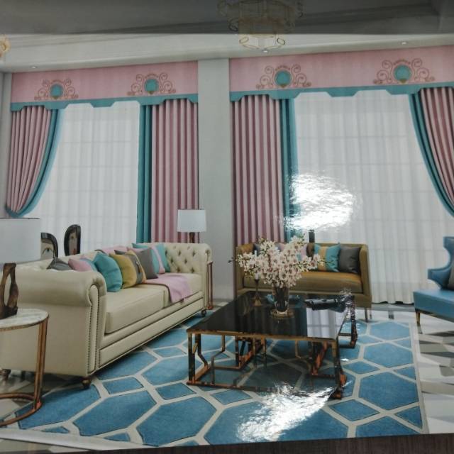 Sherry curtains are fashionable, novel, simple and elegant, suitable for living rooms, bedrooms, etc details Picture