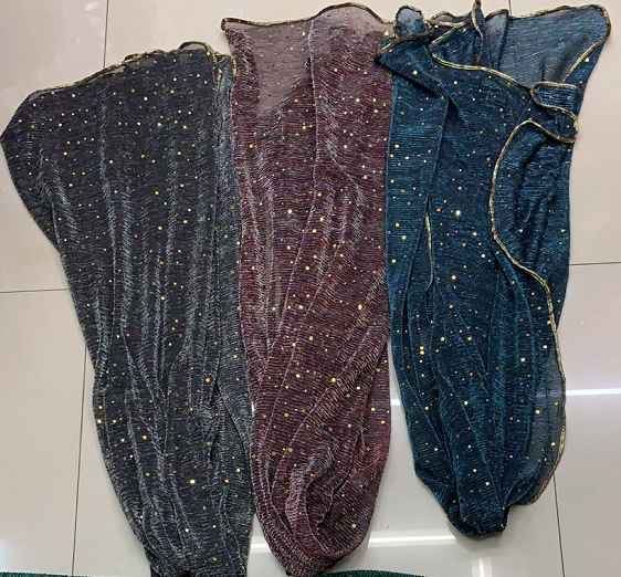 Women's Fashion Trend Everything Muslim Hot Diamond Sequin Polyester Scarf Shawl