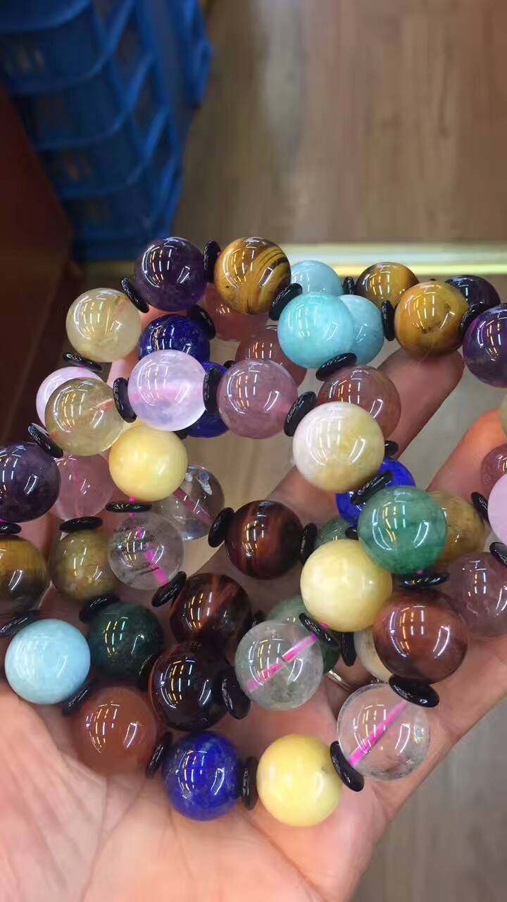 The Multi-treasure Energy Supplement Five Elements Pair Seven-Wheel Circulation Bracelet details Picture