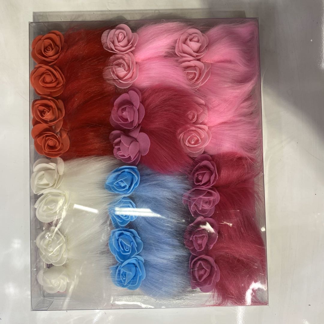 Hot new fashion temperament foam rose plush ladies duck beak clip clip thumbnail