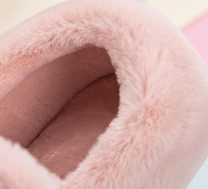 Cartoon Rabbit Wool Factory Direct Cotton Drag Female Indoor Warm Home Suede Cartoon Bread Cotton Drag Female Indoor details Picture