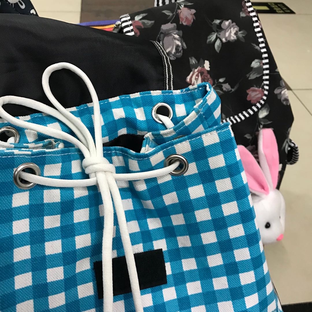 Multi-color double rabbit cute cartoon pattern backpack for primary school students with a double-shoulder bag closure design Specification image
