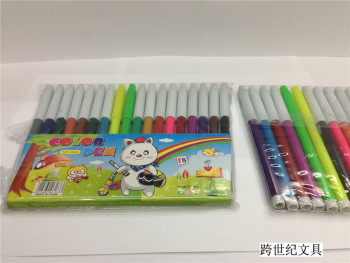868 PVC袋装水彩笔 马克笔 带两只荧光细节图