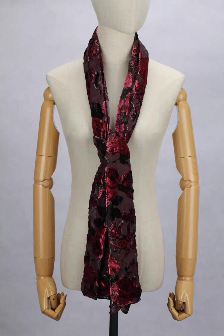 New Spring And Autumn True Velvet Women's Scarf High-End Shawl Long Scarf Specification drawing