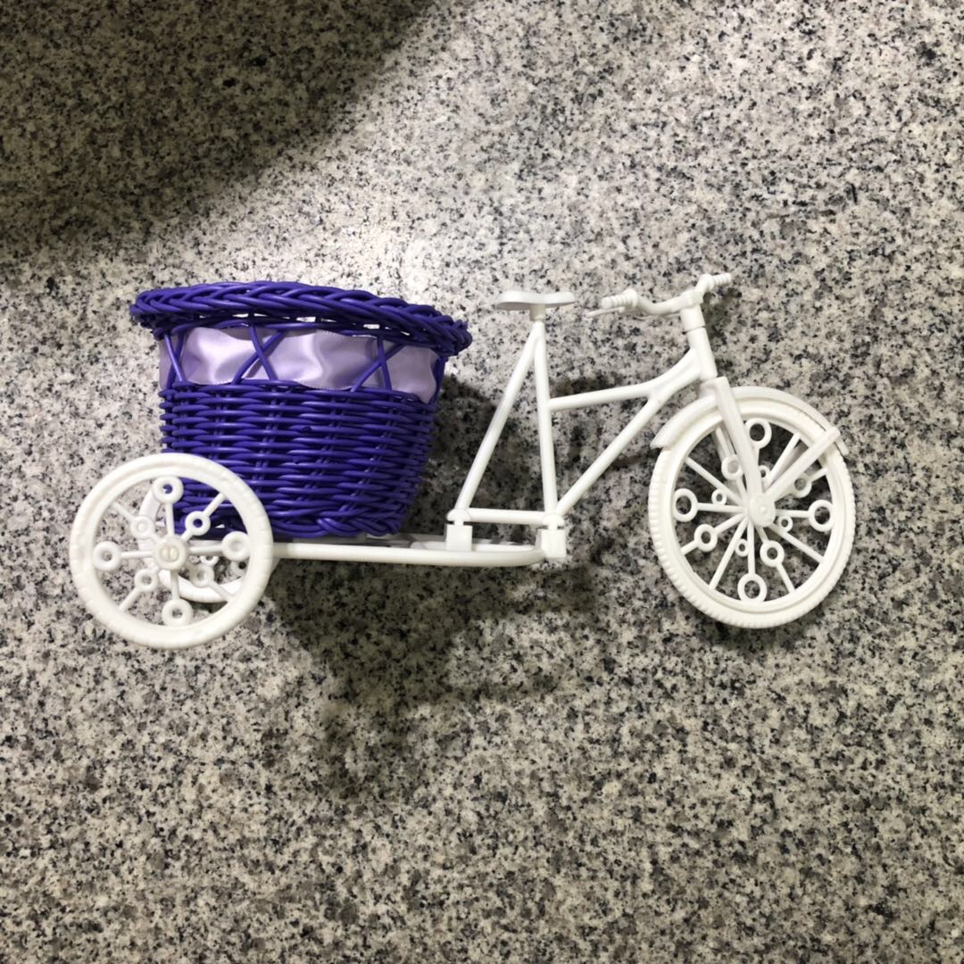 厂家批发塑料三轮车花盆塑料优质加厚大花盆多肉仿陶瓷花盆