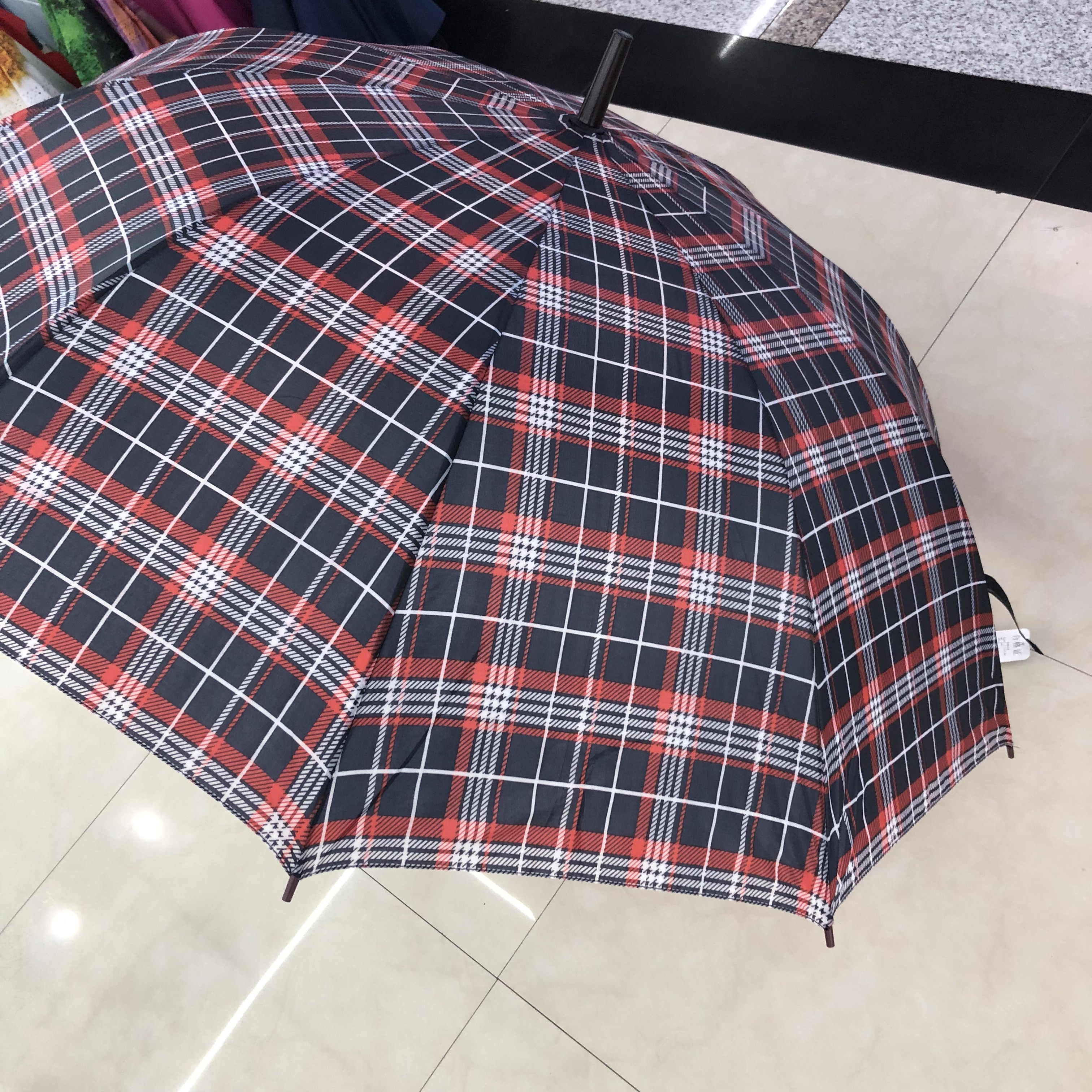 Yiwu Good Goods Business Umbrella Custom Increase Wind Weather Umbrella Solid Color Long Handle Straight Golf Umbrella details Picture