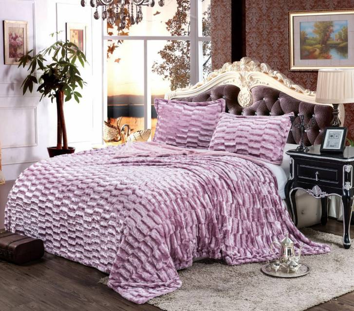 厂家直销素雅纯色法兰绒珊瑚绒盖毯成人毯