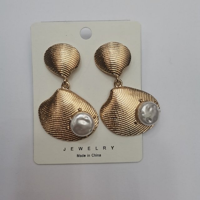 珍珠耳环18K金耳环欧美风耳环时尚个性耳环