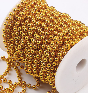 Christmas Plating Fixed Wire Bead Clothing Accessories Cotton Thread Bead Chain Positioning Bead Curtain Bead Custom Code Roll details Picture