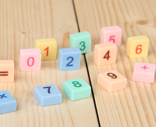 Stationery, student creative cartoon box set, cute digital eraser, educational and educational children's prize details Picture