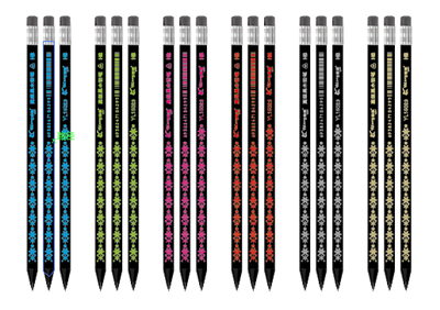 Yaron Culture Student Stationery Office Culture Writing Tool Pencil Factory Direct Stamping Black Wood Hb Pencil Three Side Printing Student Drawing Pen details Picture
