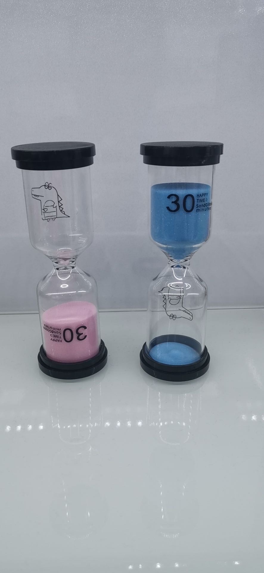 创意个性礼物家居装饰品：30分钟圆形玻璃沙漏计时玩具