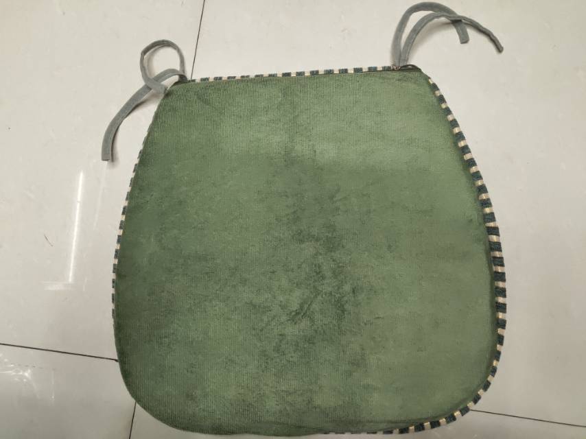 Green printed Chenille dining chair cushions Specification image