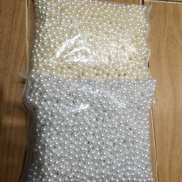 八厘磨边ABS珍珠工艺饰品配件DIY手工珠子