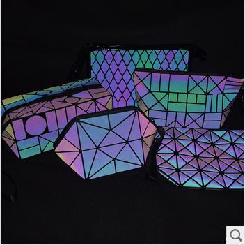 Luminous and colorful makeup bag, makeup bag, toiletry bag, clutch bag