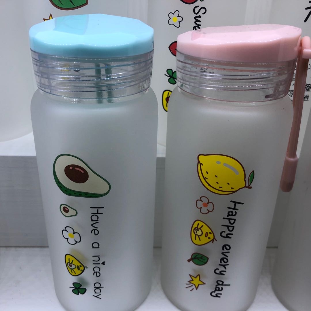 水果可爱创意玻璃杯简约小清新水杯男女生情侣杯子学生水杯