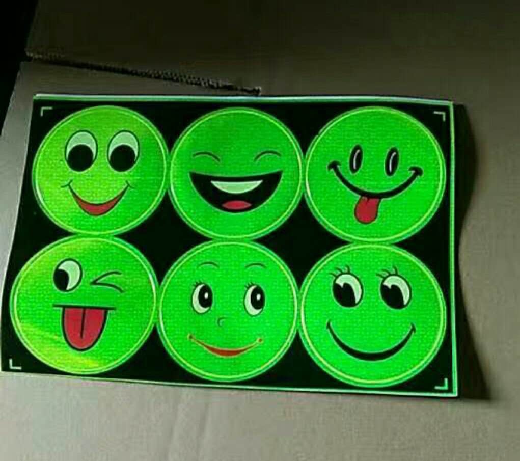 笑脸装饰车身创意圆形遮挡划痕警示纸