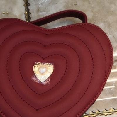 Red Purse Love Bag Zipper Clutch Bag Specification drawing